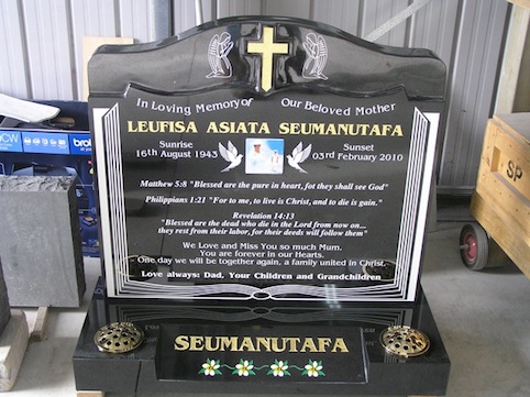 *BOOK CROSS SADDLE HEADSTONE ON SPLAY BASE